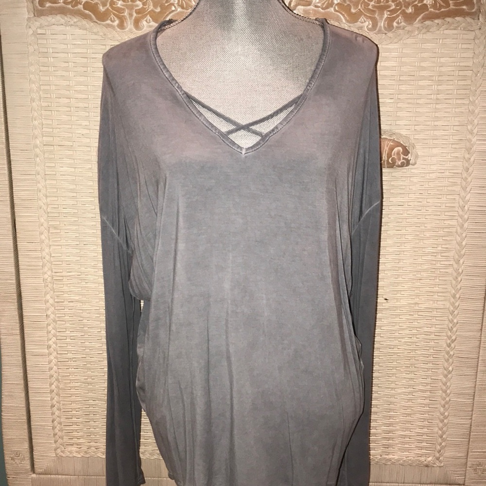 Grayish blue  long sleeve shirt
